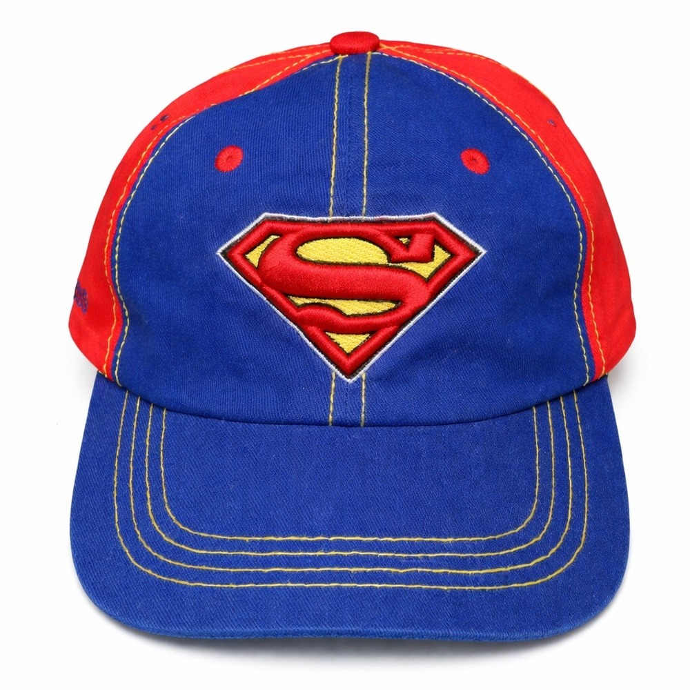 Superman Hat DC Universe Adjustable Strap Six Flags Amusement Park Rollercoaster